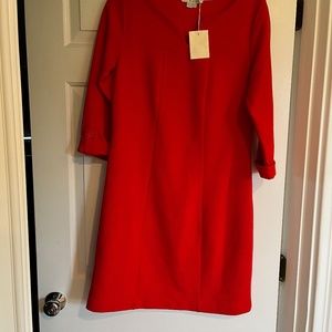 NWT Boden Genevieve Jersey Dress Red Textured Sheath Dress Sz 6 WW199
